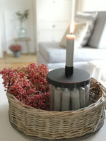 Kerzenständer Bianca mit Glas - LANCUNI
